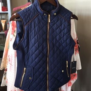 Quilted Vest -Navy or Burgundy